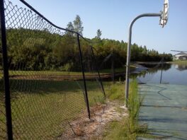 Chain Link Repair Tennis Court Orlando,Fl.