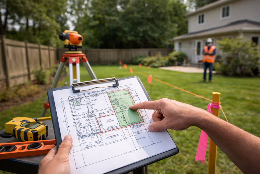 Property survey showing fence layout and boundary lines in Orange County FL